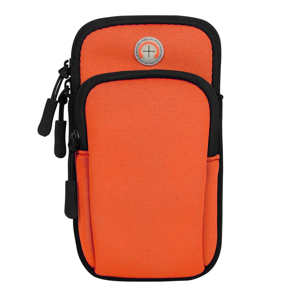 Universal 6 "vandtæt sport armbånds taske løbende gym armbånd mobiltelefon taske cover cover til ios samsung huawei xiaomi: Orange