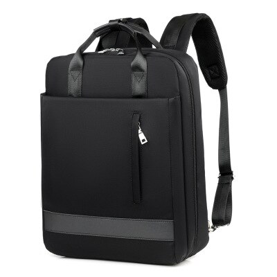 Rechargeable backpack 15.6" laptop with large capacity backpack on top: Black