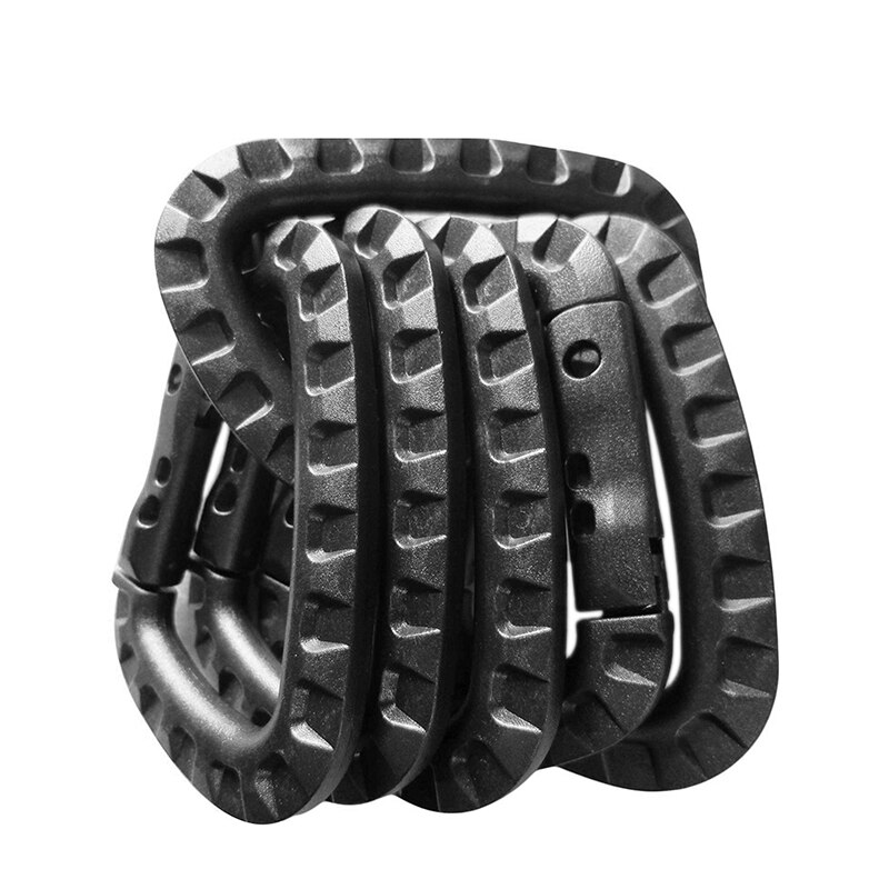 Carabiner Keychain Hard Polymer D Rings Light Weight Spring Snap Gear Clip Utility Hooks Backpack Hanging Buckle