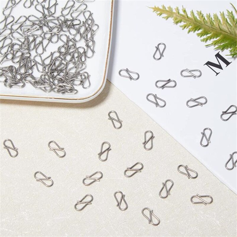 20 sztuk ze stali nierdzewnej S W kształt naszyjnik Diy zapięcie haki 13x7mm 11X13mm złoty kolor koniec zapięcie na bransoletkę tworzenia biżuterii znalezienie