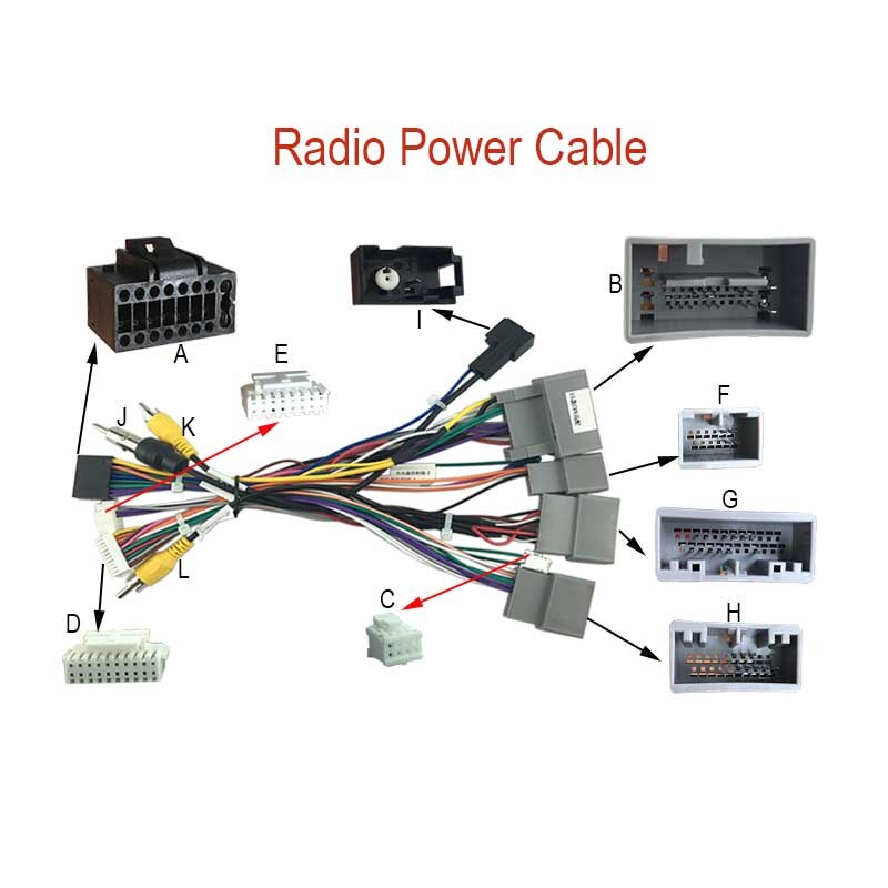 Car Radio Cable with CANbus Box Connector Socket Power Wiring Harness for HONDA CRV 2din DVD Android Multimedia Player