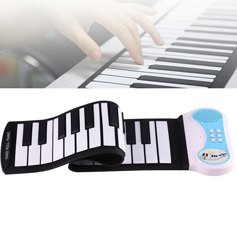 37 Keys Silicon Flexible Hand Roll Up Piano Soft Portable Electronic Keyboard Organ Music For Children Student