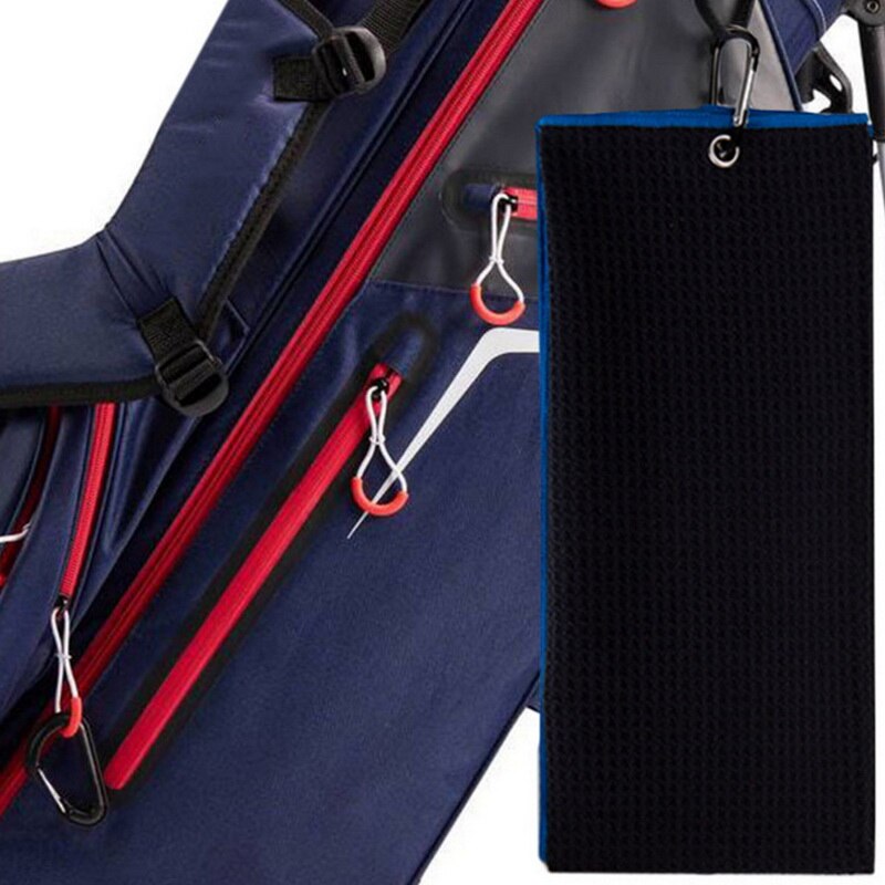 Golf Handtuch Waffel aufbringen Baumwolle Mit Karabiner Reinigung Handtücher Mikrofaser Haken Reinigt Vereine Bälle Hände