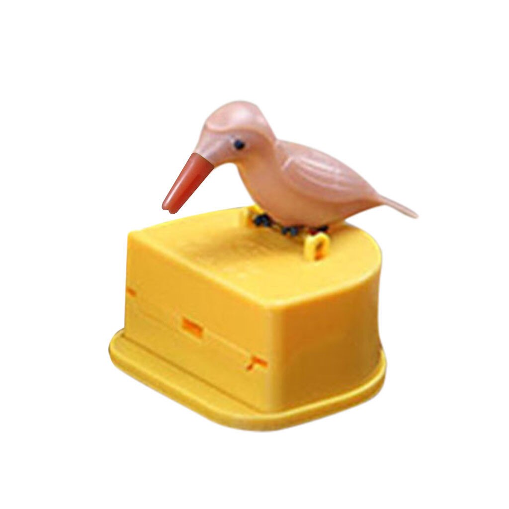 Mignon colibri cure-dents distributeur Gag nettoyage dents matériel automatique oiseau cure-dents boîte: H