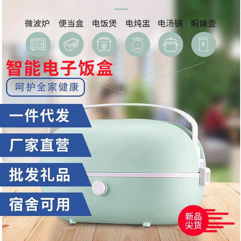 Electric Portable Heating Lunch Box Stainless steel Food Container Mini Rice Cooker Steamer Meal Lunchbox Bento Warmer