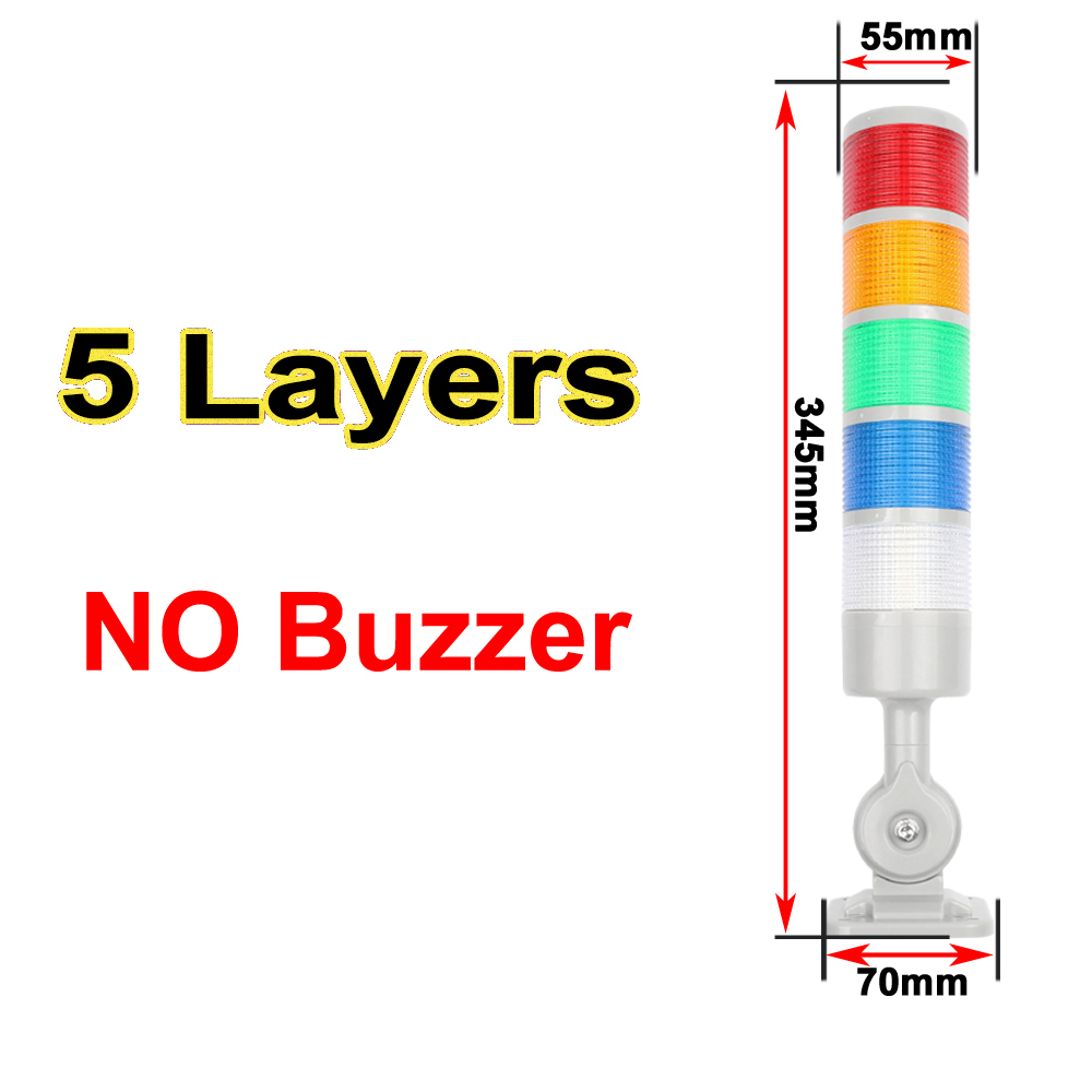 180 pila giratoria luz roja naranja ámbar verde luz de advertencia industrial para máquina CNC 24V CC 12V luz intermitente constante LED
