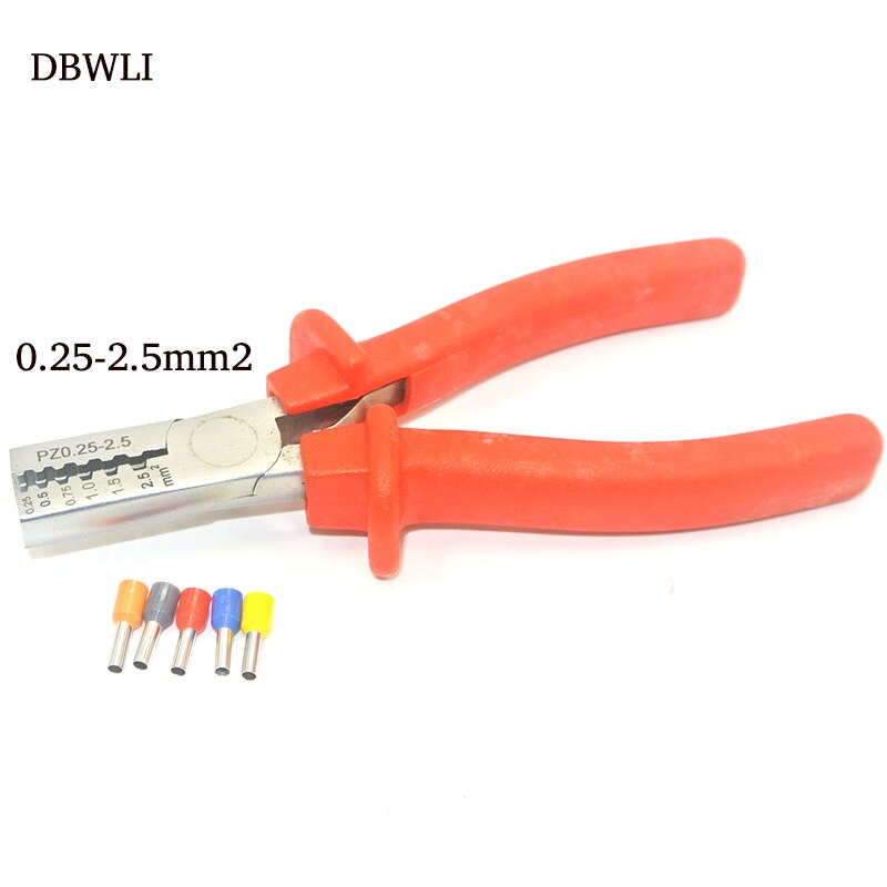 Ferrule Crimping Tool Kit-Ferrule Crimper Plier Wire Ferrules Crimp Wire Ends Terminals E0508 E1008 E2508 4009 6012 10-12: 0.25 to 2.5mm2