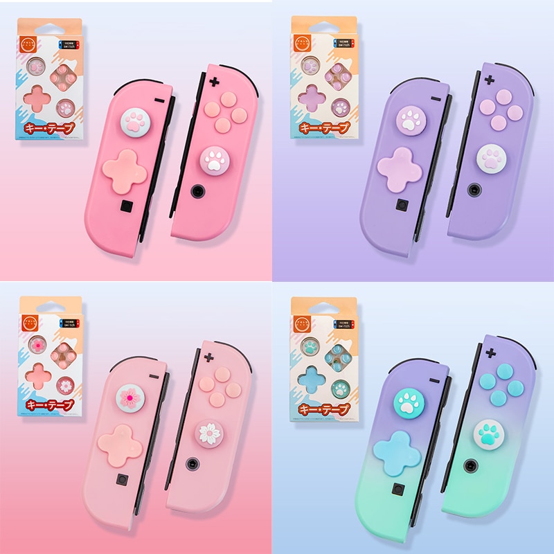 Pour Nintendo Switch Joystick bouton pouce bâton poignée capuchon housse de protection pour commutateur Lite Mini Joy-con contrôleur peau colorée