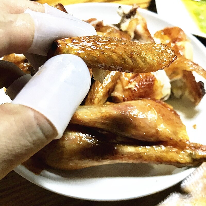 5pcs Silicone Fingers Cover Cap Fingertip Protector Insulation Finger Guard Anti-skid Set Finger Protect Barbecue Kitchen Tools