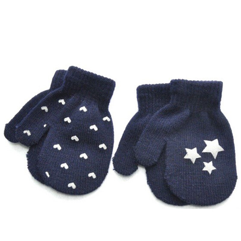 Inverno Del Bambino di Lavoro A Maglia Caldo Morbido Guanti di Capretto Della Ragazza del Ragazzo Dot Star Cuore Del Modello Guanti Dei Bambini Delle Ragazze Dei Ragazzi Guanti di Lavoro A Maglia Morbida caldo