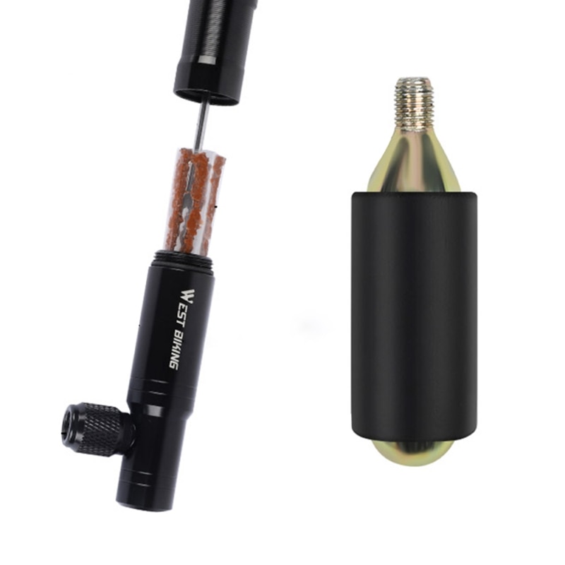 2 in 1 draagbare mini fietspomp  co2 inflator fiets tubeless presta & schrader ventiel mtb fiets luchtpomp bandenreparatiegereedschap
