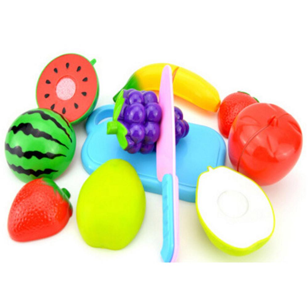 12pz Bambini Casa del Gioco Del Giocattolo di Frutta Tagliata di verzura di Plastica Da Cucina Del bambino Classici Giocattoli per Bambini Finta Giochi per Bambini Giocattoli Educativi: 8pezzi