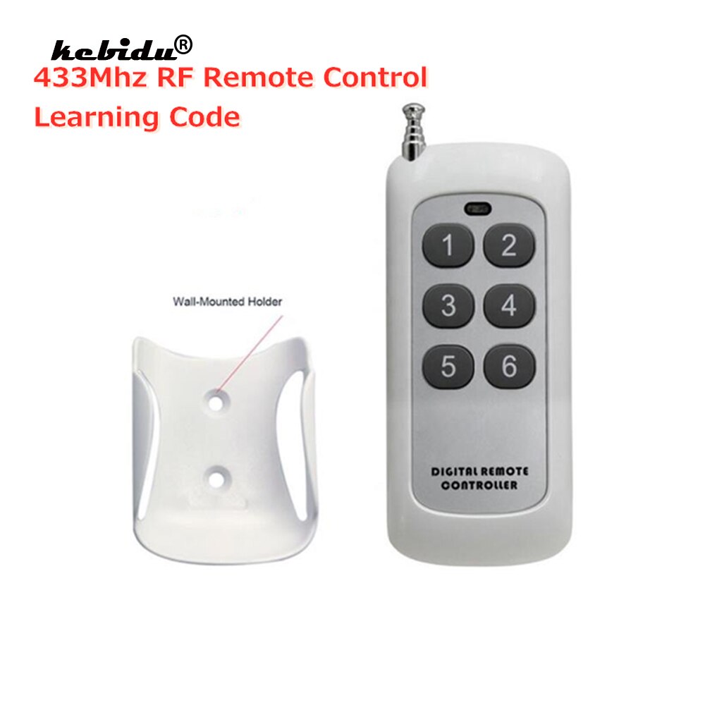 Universal 433Mhz Wireless RF Remote Control Learning Code Transmitter 2/4/6/8 Button Long Range For Smart HomeGarage Door Opener