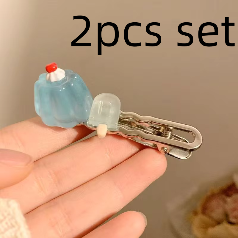 Lazos de cinta rosa para el pelo para niña, pinzas de encaje, tocado bonito, horquilla de lazo de circón, accesorios para el cabello de Cosplay Loli, 1 par: Lavanda