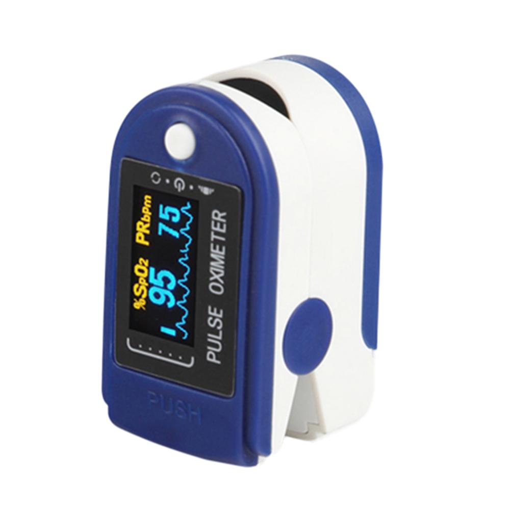 Blood Oxygen Monitor Finger Pulse Oximeter Oxygen Saturation Monitor Pressure Pulse Heart Rate Monitor: dark blue