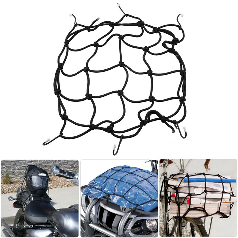 Motorcycle/Bicycle Cargo Net Universal Heavy Duty Motorcycle Bungee Net 30x30cm M8617