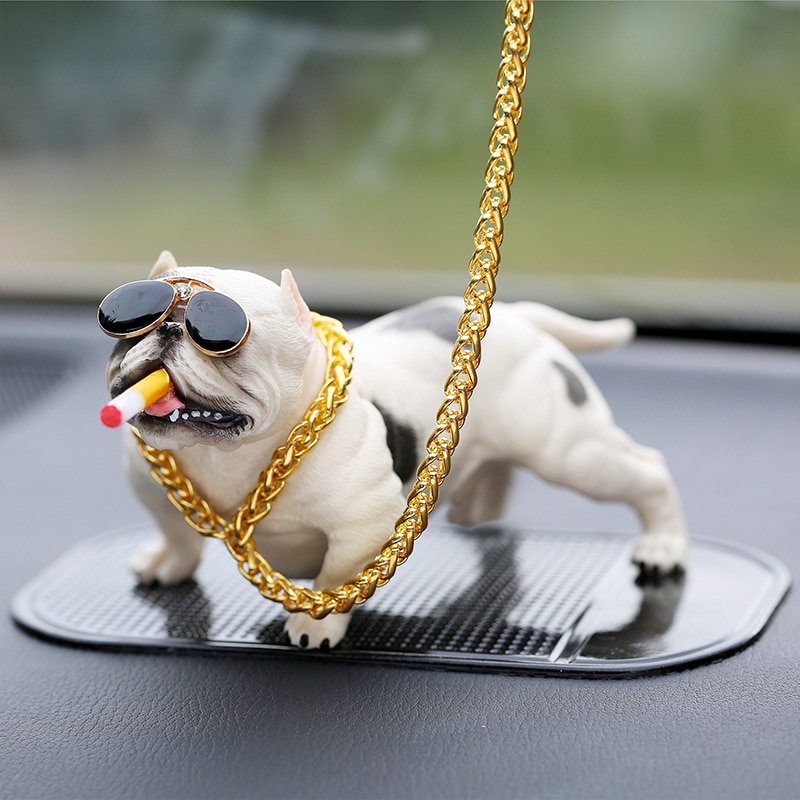 Creatieve Bulldog Auto Ornament Mode Simulatie Bull Hond Pop Auto Interieur Accessoires Ornamenten Decoratie