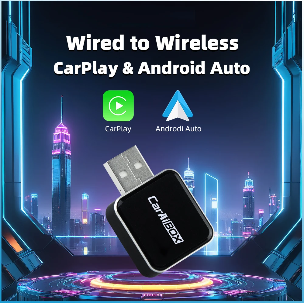 Adattatore senza fili CarPlay androide auto senza fili Carplay Ai scatola Dongle USB per Mela Iphone Telefono androide auto Collegare per 98% auto