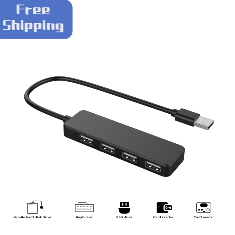 High Speed USB Hub Adapter 4 Ports for PC Laptop Accessories Multi USB 2.0 Splitter Extension Cable For Mouse Keyboard