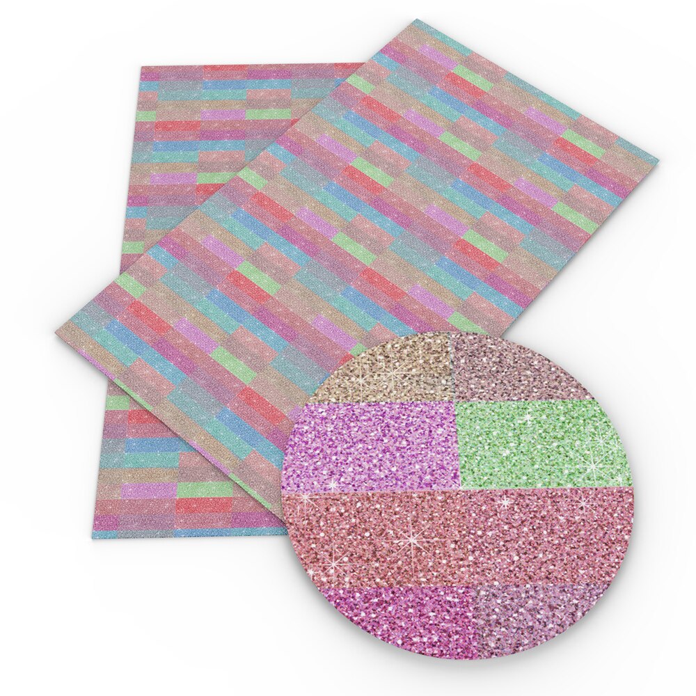 20*34cm maling geometrisk trykt imiteret læder stof ark vinyl kunstlæder hjemmetekstil polstring gør-det-selv sløjfer ,1 yc 12005: 1109460001