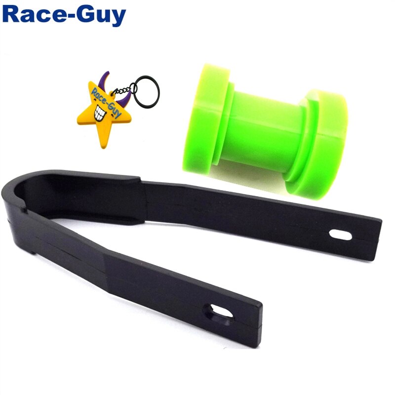 8mm &amp;10mm Chain Roller Pulley Tensioner + Black Chain Slider Rear Swingarm Guard For Dirt Motor Trail Bike Motorcycle Motocross: 8mm Green