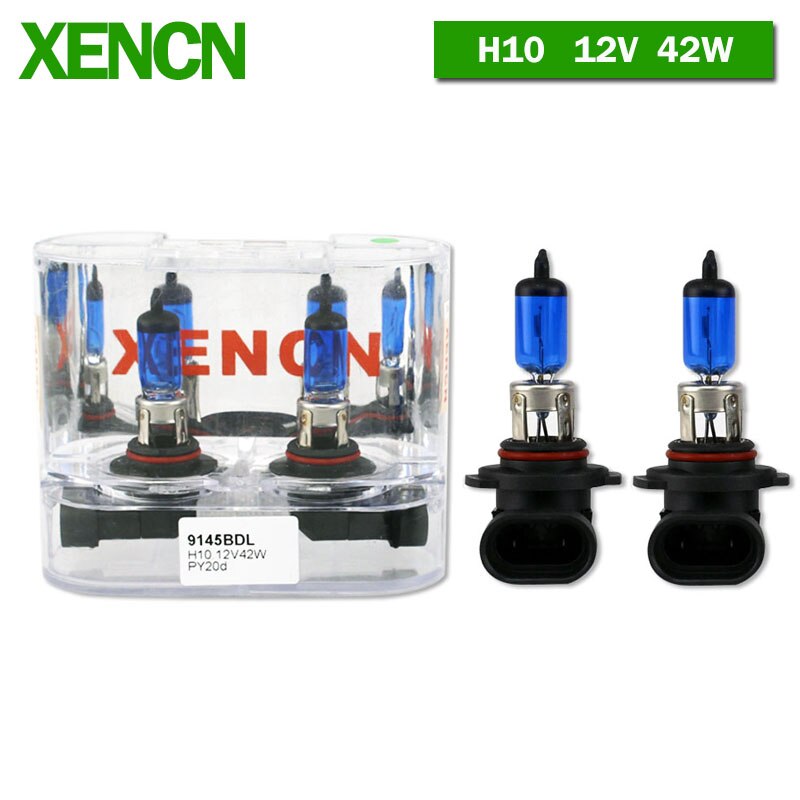 XENCN 12V H1 H3 H4 H7 H8 H9 H10 H11 H13 H15 H16 880 881 9005 9006 9012 5300K Blue Diamond Light Car Headlight Halogen Lamps 2pcs: 9145 H10