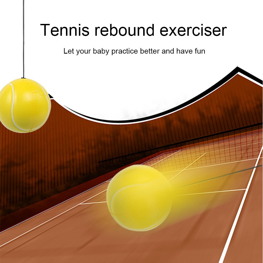 Racket Ball Coaching Rebound Tennis Trainer Set Home Two Player Reusable Base Device Students Entertainment Self Study Training