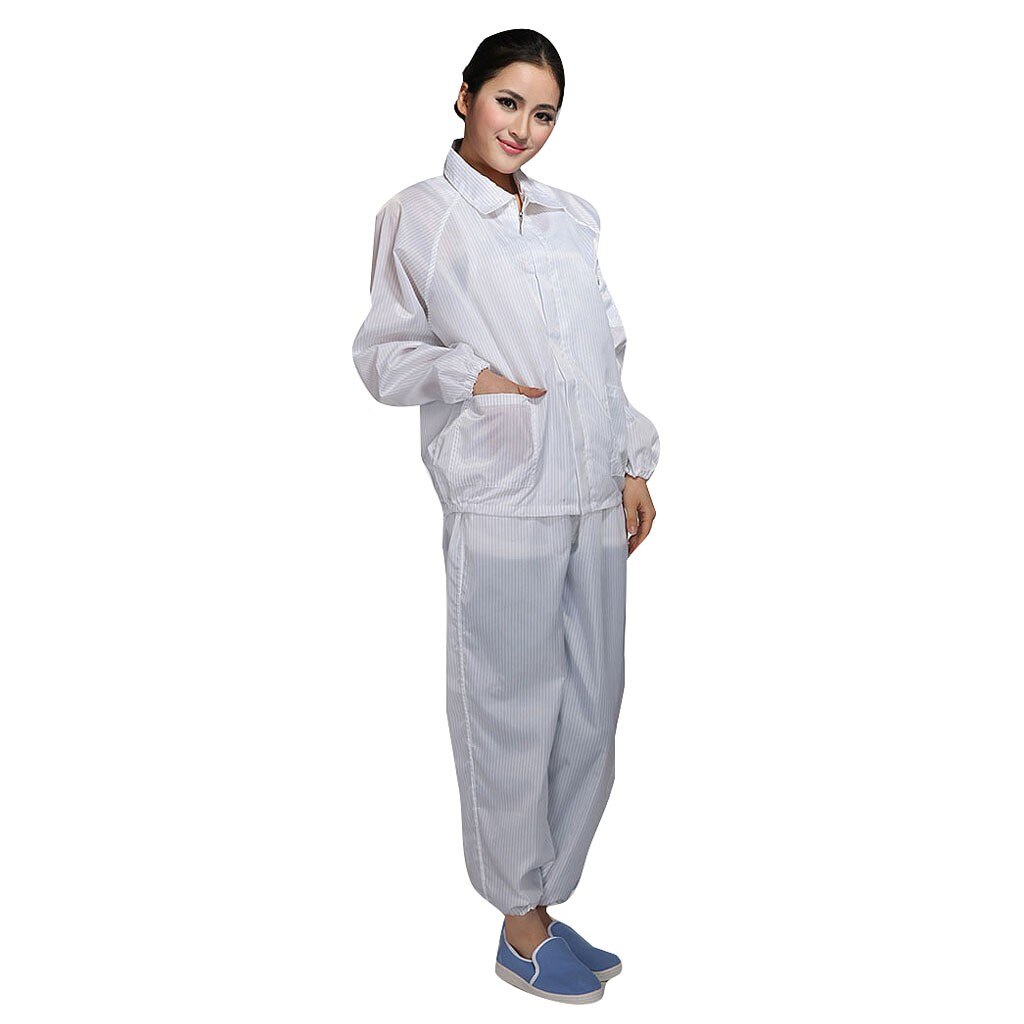 Beschermende Overall Cleanroom Kleding Anti Statische Anti Chemische Vloeistof Splash Stralingsbescherming Effectieve Deeltjes # G3 # G3: WHITE / XXXL