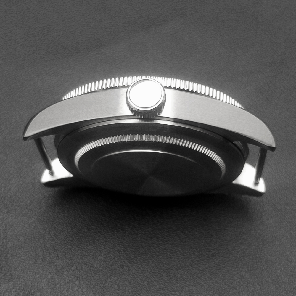 Neiton 39mm Silver Sterile Watch Case Domed Sapphire Glass Fit NH35 NH36 NH34 Movement