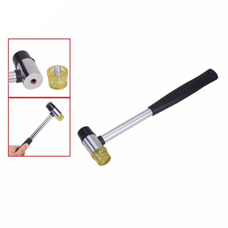 2 unids/set equipamiento de herramientas de joyería anillo de hierro alargador palo mandril Sizer instalable de dos vías mango de acero de goma martillo