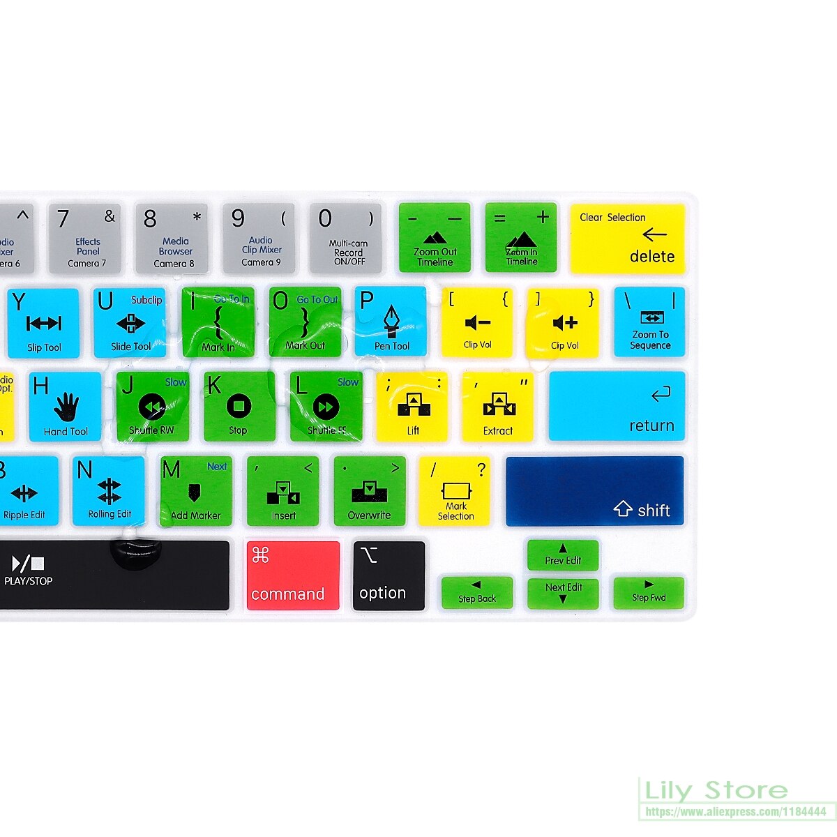 for MacBook Pro 16 A2141 for MacBook Pro 13.3 inch M1 A2338 A2251 A2289 Premiere Pro CC Shortcut Hotkey Keyboard Cover Skin