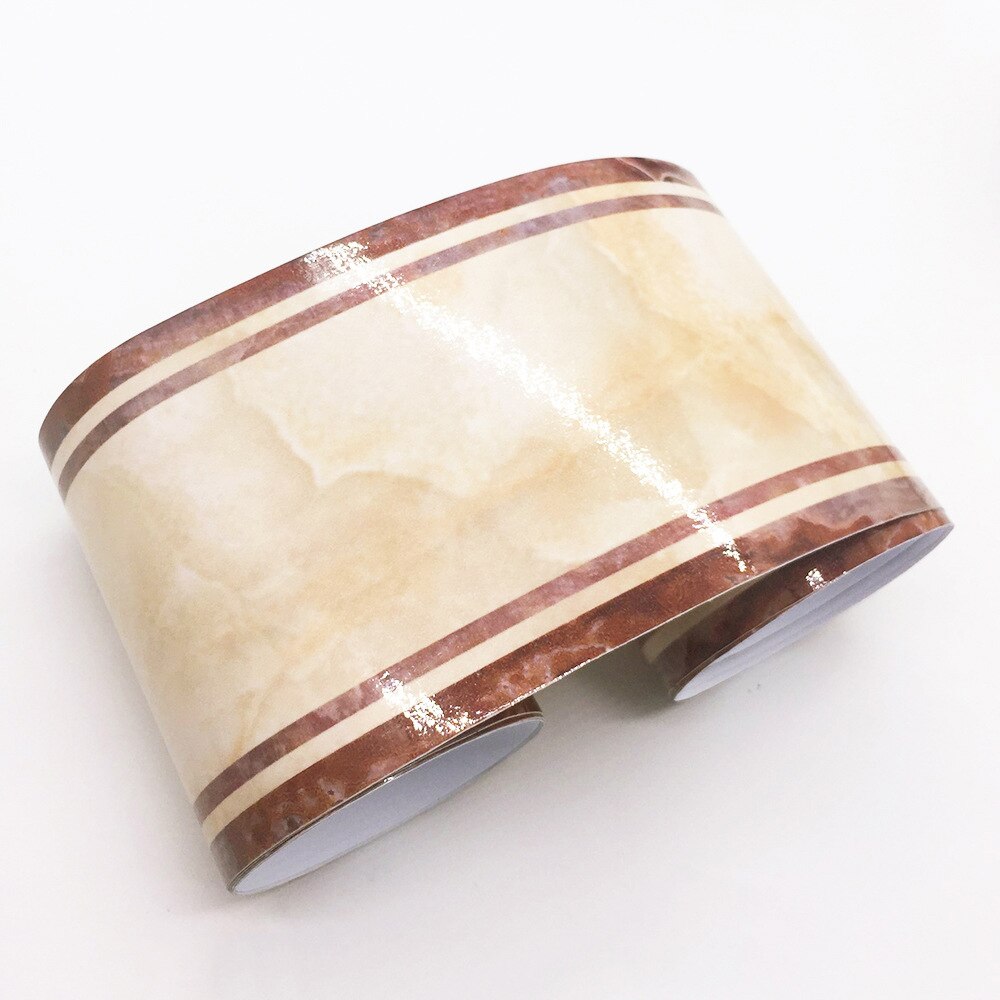 2M Self-Adhesive Side Line Tile Sticker Yellow Marble Bathroom Kitchen Restaurant Wall Stair Floor Border Wall Sticker Home Deco