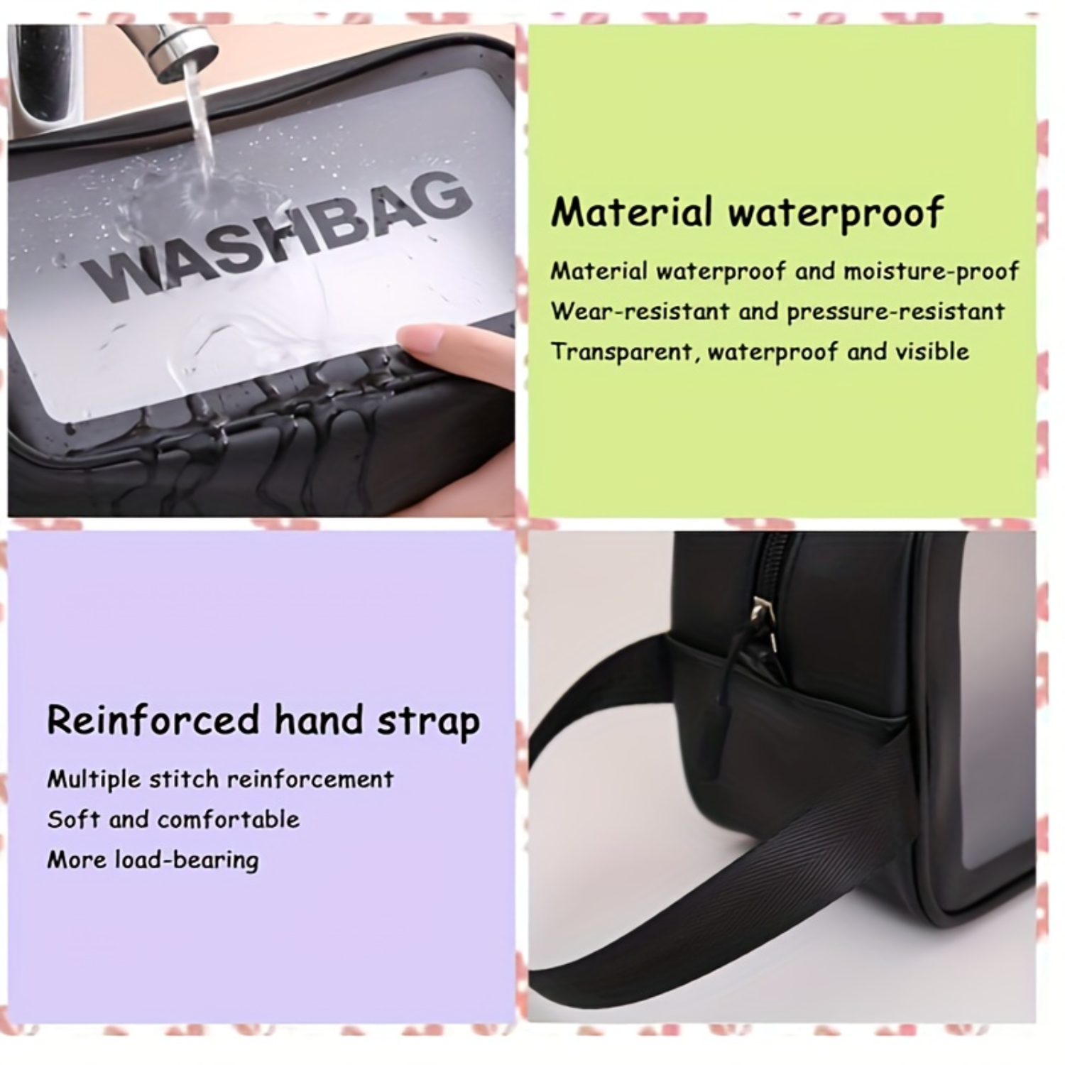 Neceser de viaje para fitness, separación en seco y húmedo, baño de aguas termales, maquillaje de natación, 3 unidades