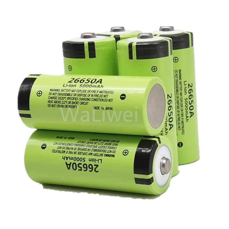 26650 Original 3.7 v 5000 mah Lithium Rechargeable Battery 26650 with Pointed(No PCB) For flashlight batteries