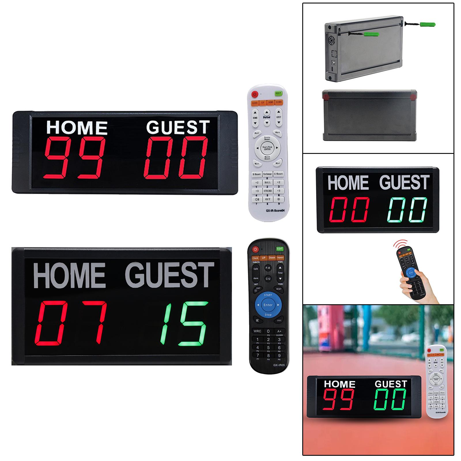 Elektronische digitale Anzeigetafel zum Zählen von Punkten mit Fern-Timer-Punkten für Basketball, Boxen, Volleyball, Tennis, Fußball