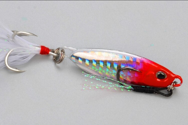 1pcs Japan Slow Jigging Lures Lead Fish 10g/15g/20g Jigging Spoon Fishing wobblers Shore Artificial Bait leurre peche: Red / 35mm 10g