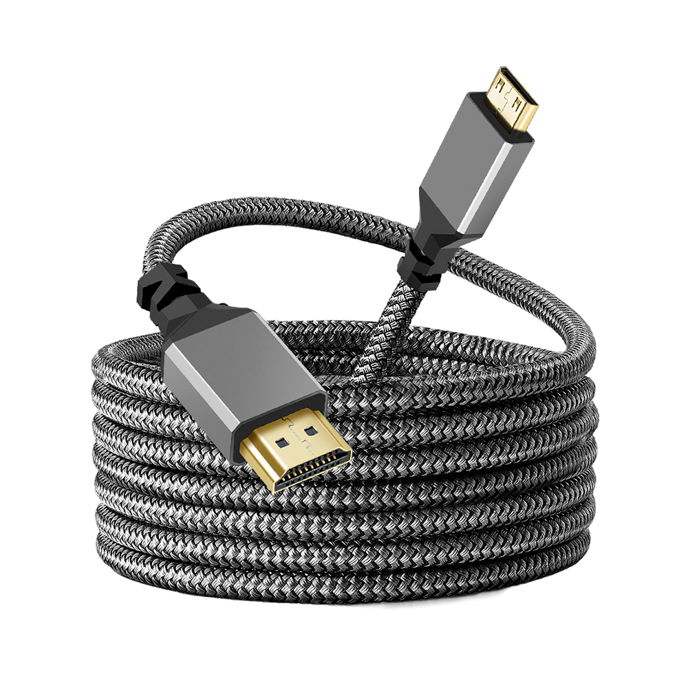 Mini hdmi til hdmi-kabel hdmi 2.0 2.0 mini hdmi hann til hann 4k 60hz hd-adapter omformer 1m 2m 3m 5m 1 2 3 5 meter lang 30cm korte: <= 0.5m