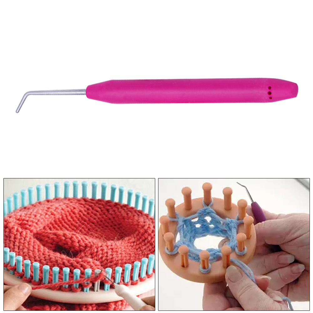 1 Pc Breien Loom Haak Haaknaald Voor Knifty Knitter Breien Loom Haak Tool Met Rubberen Handvat Breien Gereedschap