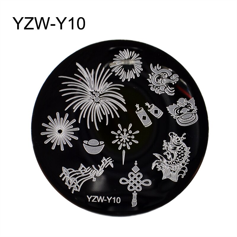 Weihnachten Nagel Kunst Druck Stanzen Vorlagen Edelstahl Schneeflocke Bilder Druck Platten Geometrische Stempel Schablone: YZW-Y10