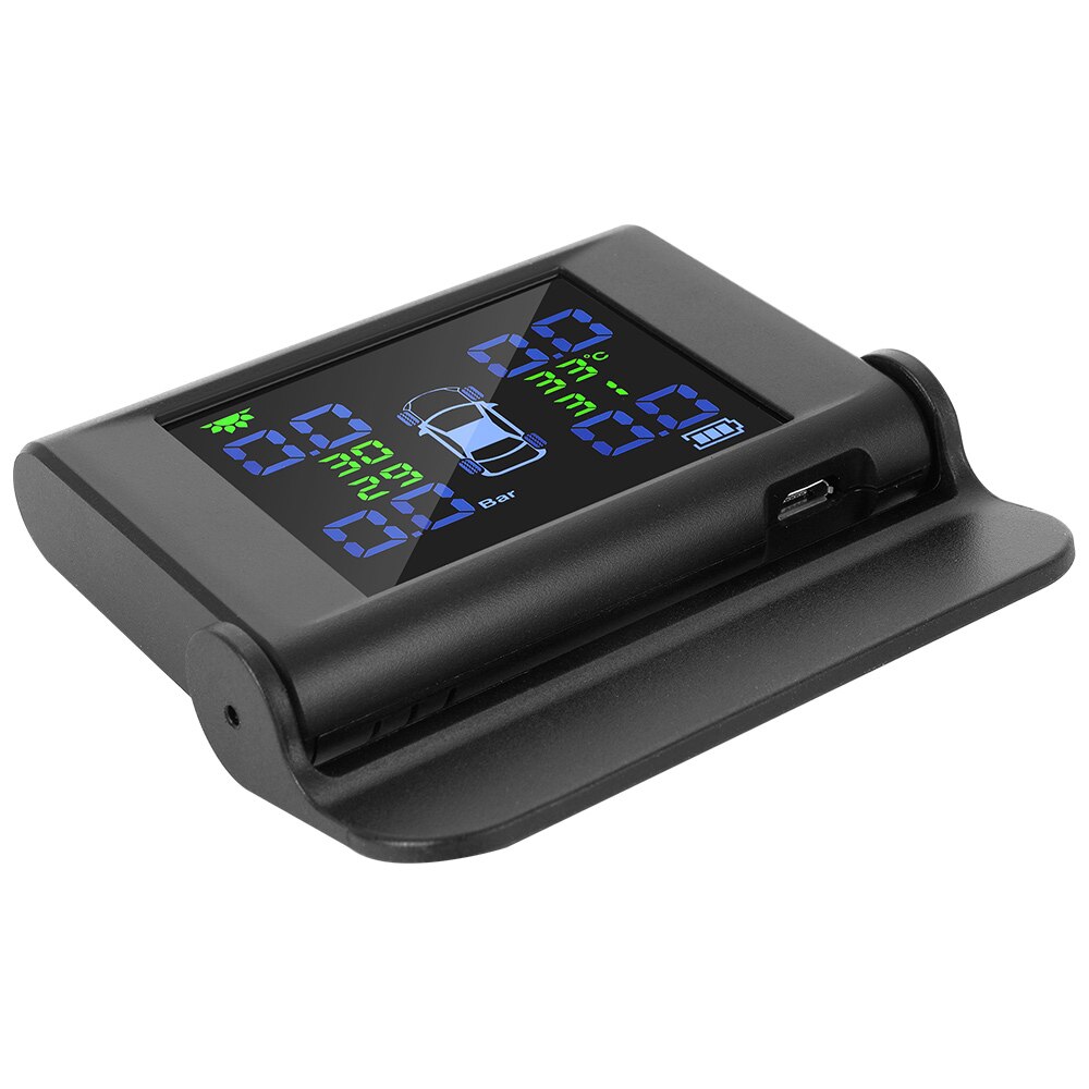 Original Solar TPMS Car Tire Pressure Alarm Monitor System Tire Pressure Alarm TPMS Car External Sensor Larger LCD Display