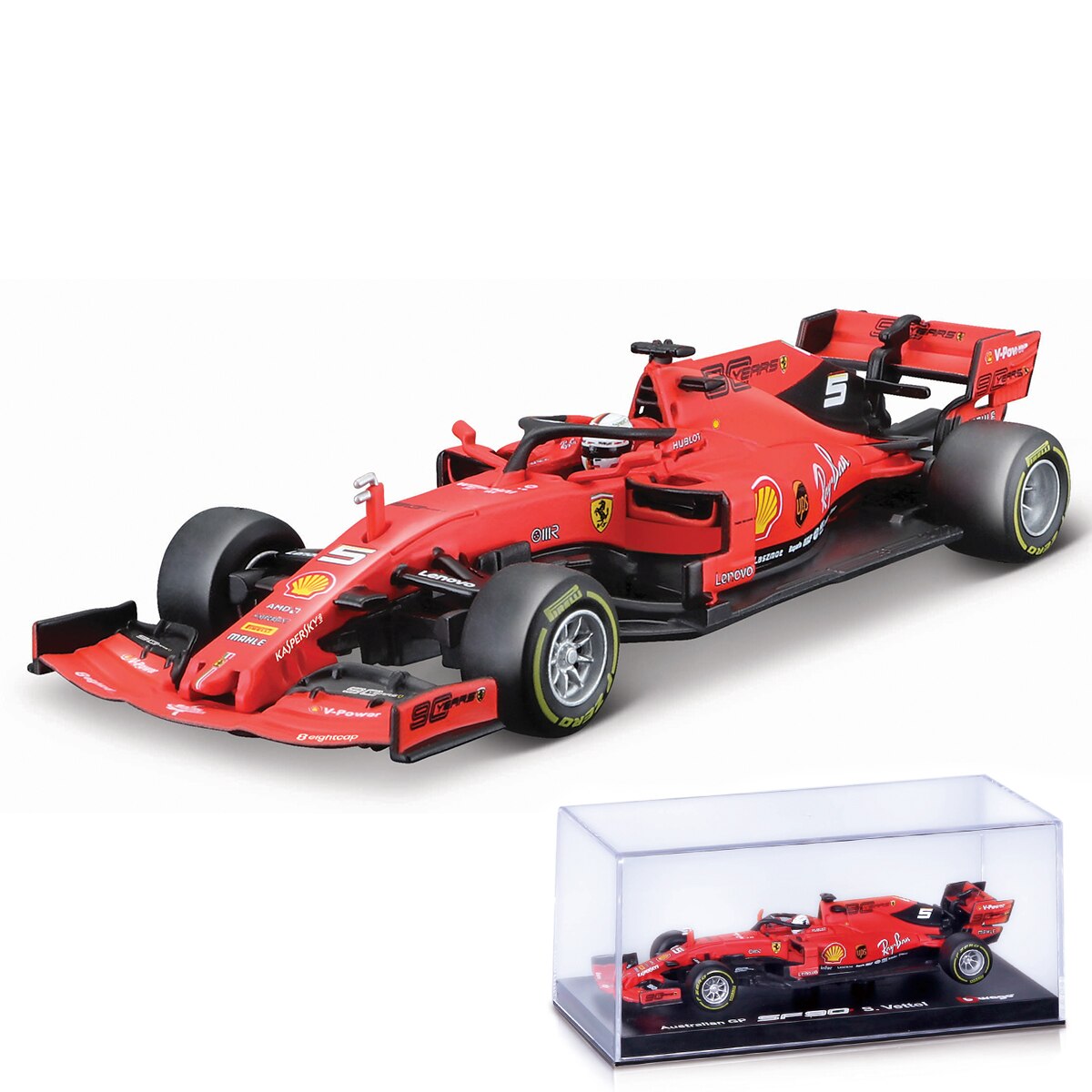 Bburago 1:43 RB15 RB16B #33 F1 Formula Car Static Die Cast Vehicles Collectible Model Racing Car Toys: 2019 SF90 5