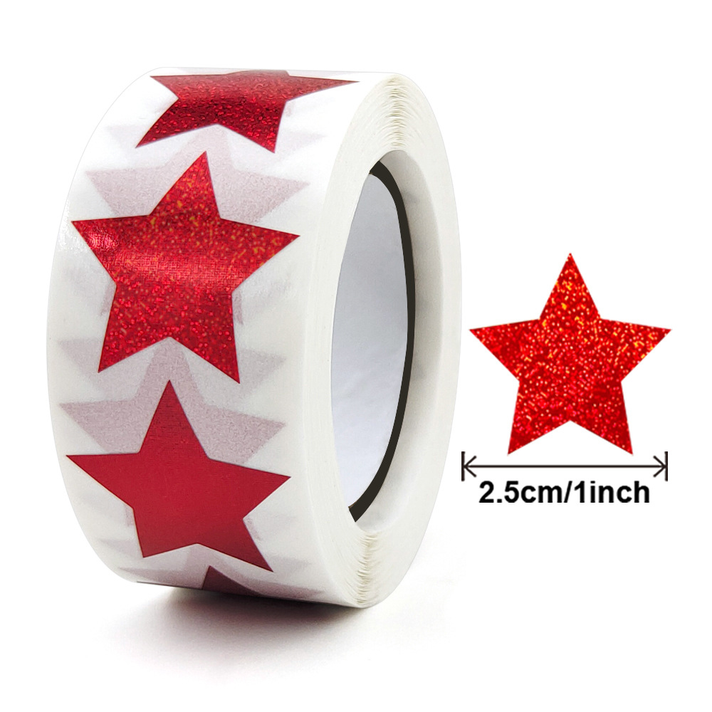 500pcs Glitter Star Stickers for Kids Reward Foil Star Adhesives Labels for Student Behavior Planner School Classroom Supplies: Blue