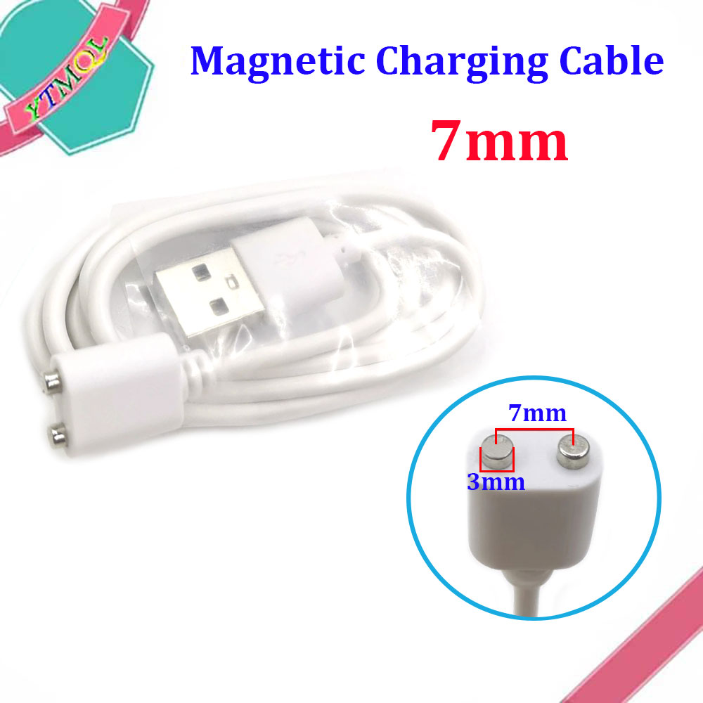 Cable de carga magnético, espaciado central de 2 pines, 5mm, 6/7/8/9/10mm, imán Suctio, cargador de energía USB para instrumento de belleza, dispositivo inteligente: Lavanda