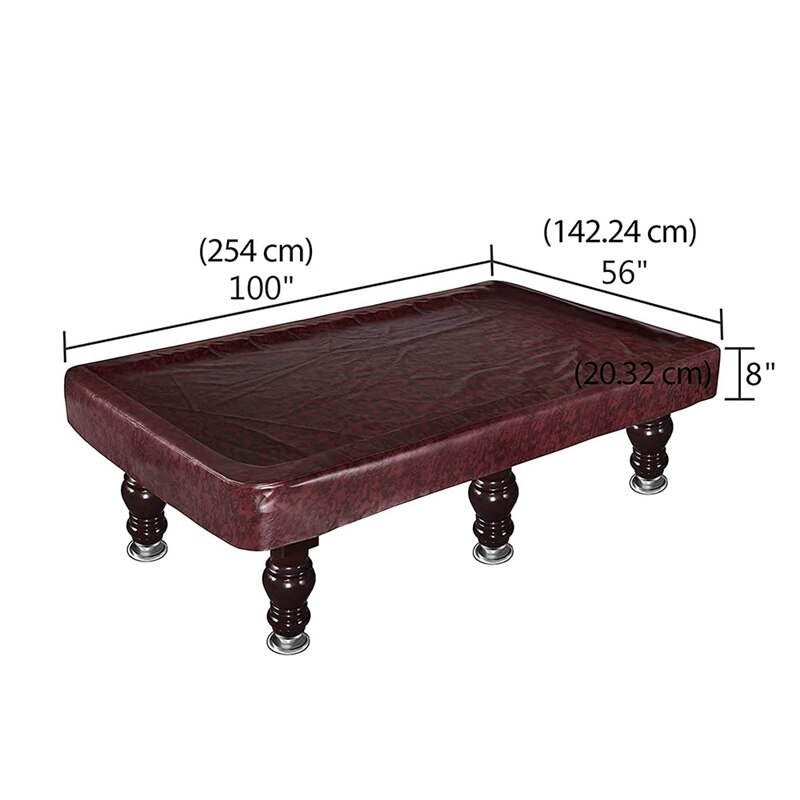 8Ft Leather Pool Table Pool Table Dust Cover Pool Table Cover Rain-Proof Uv-Proof Cover American Cover Cloth Cover