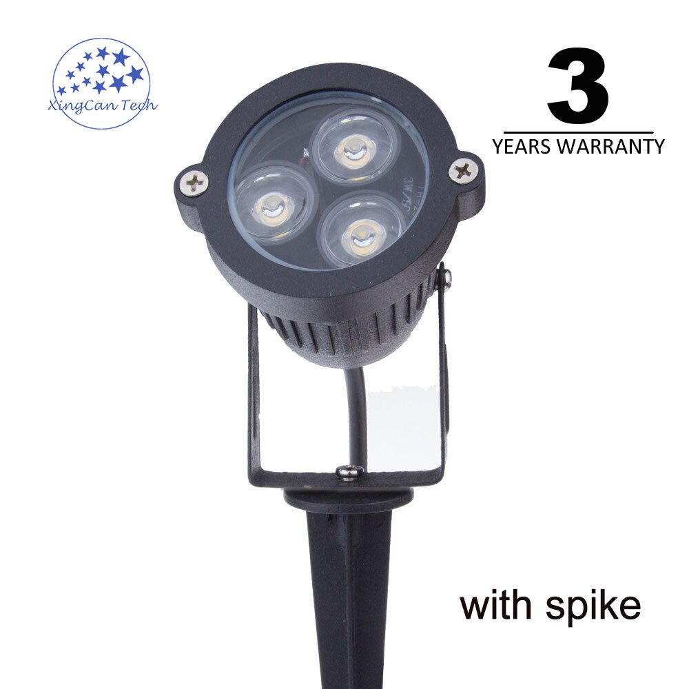 RGB tuin licht met spike gazon lamp RGB waterdichte spot light 3x3w DC12V AC220V AC110V optioneel voor tuin pathway decoratie