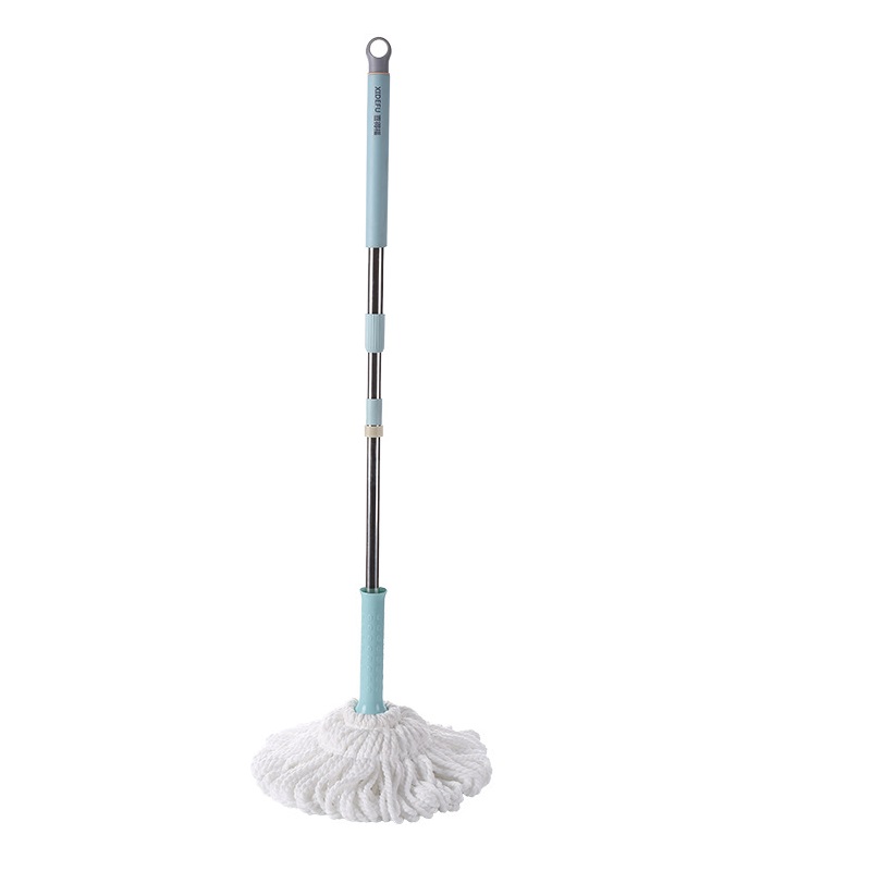 Fregona escurrible Wonderlife Store para lavar el suelo, escurridor de cocina giratorio para el hogar, ayuda a automojar, limpiador de ventanas manos libres redondo: a blue mop