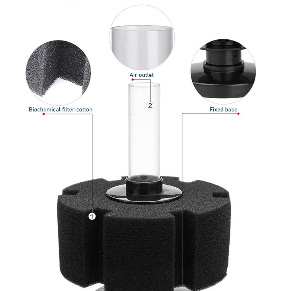 Skimmer-filtro de esponja para acuario, filtro de filtración bioquímica para mascotas acuáticas, suministros para peces