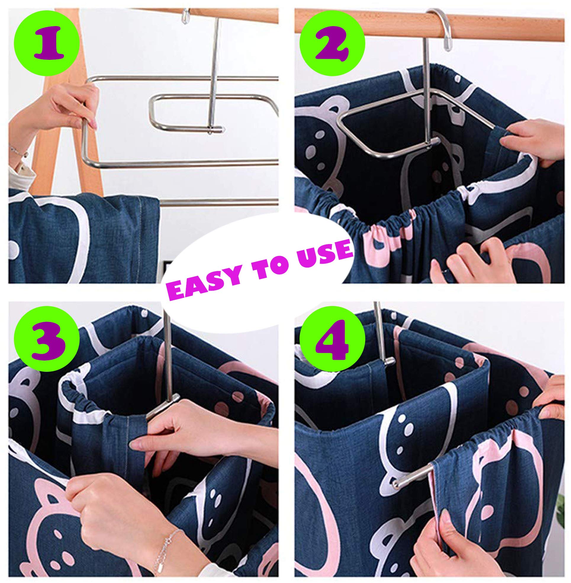 Stainless Steel Blanket Hanger Round Drying Rack Spiral Quilt Sheets Hanger Rotating Rack Clips Save Space Indoor Outdoor Hanger