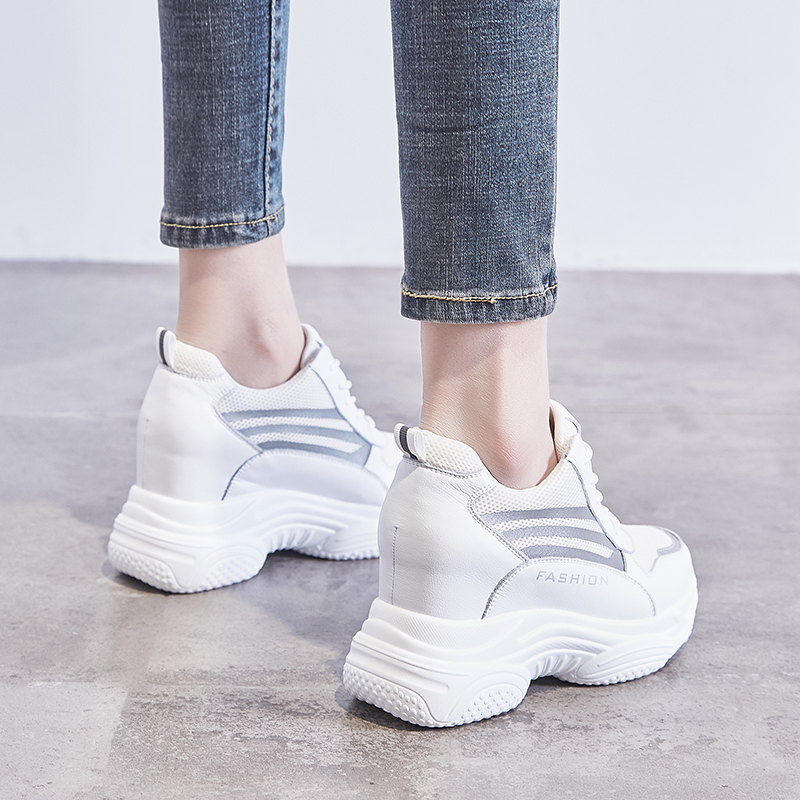 Women Sneakers Platform Thick Sole Ladies Casual Shoes Lace-up Sneakers Walking Shoes for Spring and Summer