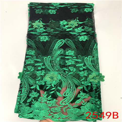 Afrikansk tyl blonder stof fransk 3d blomster blonder stof nigeriansk broderi applikationer blonder til kjole  ks2549b: Billede 2